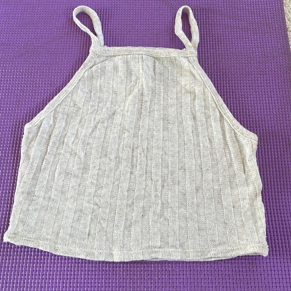 Reformation Knit Cropped High Neck Camisole